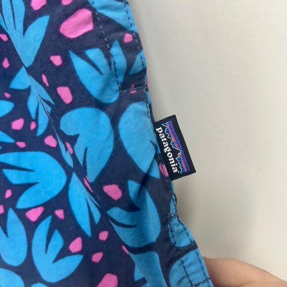 Patagonia Womens Lightweight Printed Shorts M Blue & Pink Floral Pattern - Picture 4 of 9